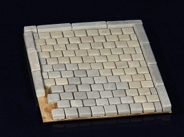 1.000 Keramik Pflastersteine Granit quadratisch 1:35