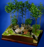 Diorama Grundplatte 49/4 Panzerstellung , 30 x 25 cm, 1:35