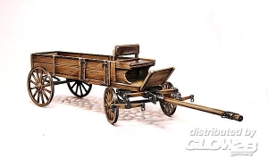 West European Cart, Holz Pferdewagen, in 1:35