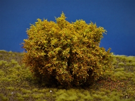 Diorama Zubehör, 1 Modellbaum- Busch mit gelben Herbstlaub, 15 - 16 cm hoch