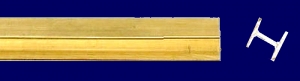 Messing H Profil, gleichseitig gefräst, 6,0 mm