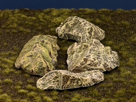 Diorama Zubehör, colorierte Felsen- Platten, Granit