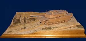 Diorama Grundplatte, Sandweg am Wüstenrand, 49x30cm, 1:35