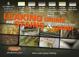 Patina Farben Set, LifeColor, Leaking Stains - Grime & Damp, Satin Glossy