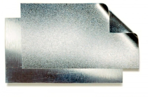 Stahl Weißblech verzinnt seidenmatt 272x450 mm, 0,17 mm