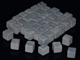 600 Keramik Pflastersteine granit 12 mm quadratisch, 1:16/18