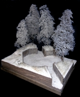 Diorama Grundplatte 50 Panzerstellung , 30 x 25 cm, 1:35,