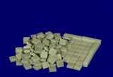 300 Keramik Pflastersteine Granit quadratisch 1:35
