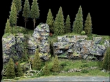 Diorama Grundplatte 65, Waldlichtung mit Straße, 50 x 30 cm, 1:87