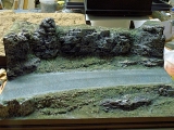 Diorama Grundplatte 65, Waldlichtung mit Straße, 50 x 30 cm, 1:87