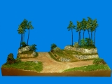 Diorama Grundplatte 70-2, Straßenkreuzung am Hochwald, 50 x 30 cm, 1:87