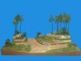 Diorama Grundplatte 70-2, Straßenkreuzung am Hochwald, 50 x 30 cm, 1:87