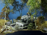 Diorama Grundplatte 49/2 Panzerstellung , 30 x 25 cm, 1:35