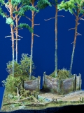 Diorama Grundplatte 49/3 Panzerstellung , 30 x 25 cm, 1:35