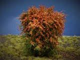 Diorama Zubehör, 1 Modellbaum- Busch mit roten Blüten, 12 - 15 cm hoch