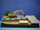 Diorama, Baumaschinen Verleih, 40 x 26 cm, 1:48