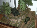 Diorama, Panzerstellung am Dorfrand, 1:35