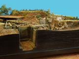 Diorama Grundplatte, Grabenstellung mit Unterstand, 90x40cm, 1:35