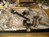 Diorama Grundplatte, Grabenstellung mit Unterstand, 90x40cm, 1:35