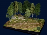 Diorama Grundplatte 66/2, Wiese am Waldrand, 42x30 cm, 1:35