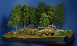 Diorama Grundplatte 66/2, Wiese am Waldrand, 42x30 cm, 1:35