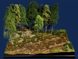 Diorama Grundplatte 66/2, Wiese am Waldrand, 42x30 cm, 1:35
