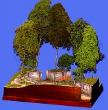 Diorama Grundplatte 49/1 Panzerstellung , 30 x 25 cm, 1:35