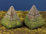 Diorama Zubehör, Beton Panzersperren, Pyramidenstil, 1:16/18