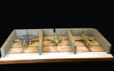 Diorama Bausatz, 3 Flugzeug Splitterschutzboxen Vietnam, 1:72
