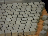 300 Keramik Pflastersteine granit 8 mm quadratisch, 1:16/18