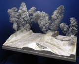 Diorama Grundplatte 51-1, Straße mit Panzerstellung, 1:35