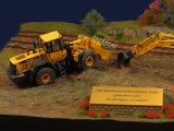 Diorama, Gleisbaustelle, 38 x 45 cm, 1:48