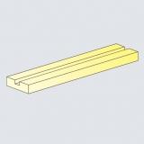 2 Abachi Nutleisten 8 x 20 mm, Nut 3 x 3 mm, 1.000 mm