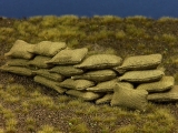 Diorama Zubehör, 20 graugrüne Stoff Sandsäcke, gefüllt 15 x 30 mm